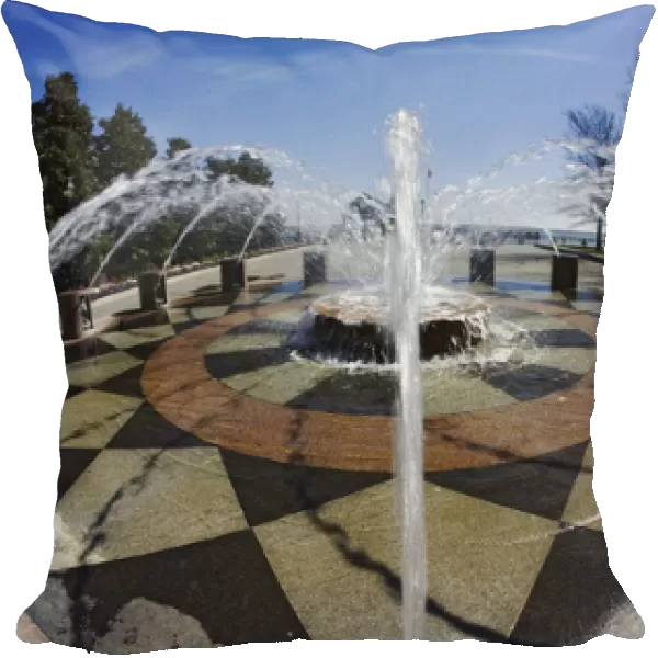 Fisheye view of fountain, Charleston, South Carolina