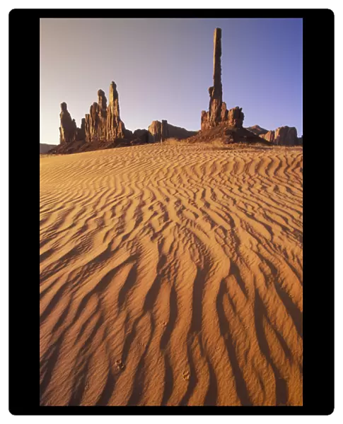 N. A. USA, Utah, Canyonlands Nat l Park Desert sands and rocky spires