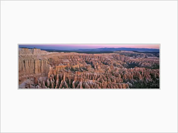 USA, Utah, Bryce Canyon NP. The red fingers of dawn tickle Bryce Canyon National Park