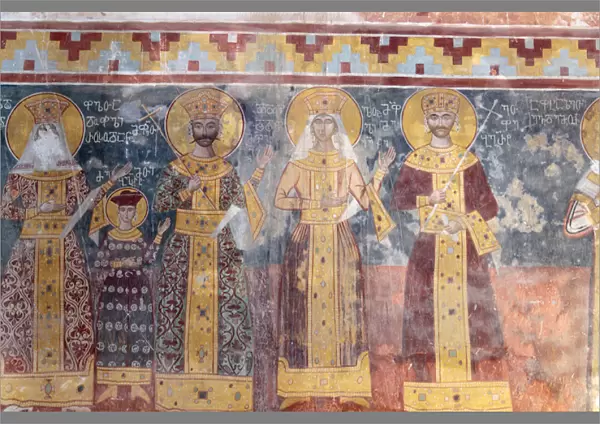 Georgia, Kutaisi. Religious artwork inside the Gelati Monastery