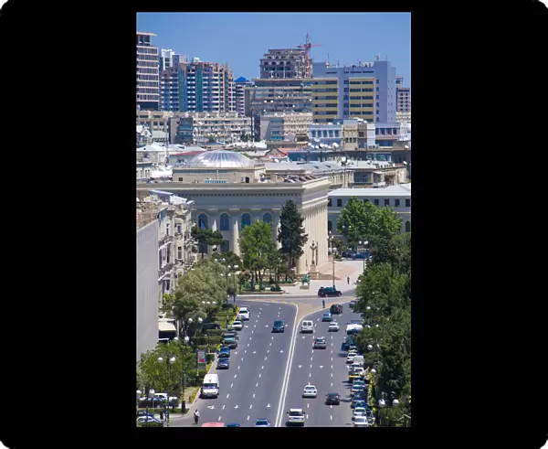 Blick uber Baku, Panorama, Aserbaidschan * View over Baku, Panorama, Azerbaijan