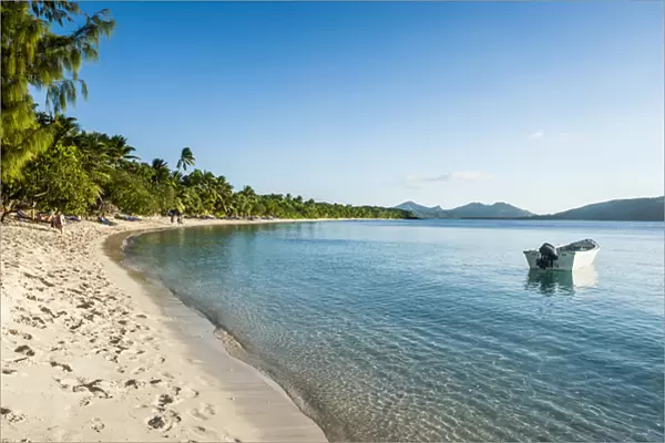 White sand beach, Oarsman Bay, Yasawas, Fiji, South Pacific