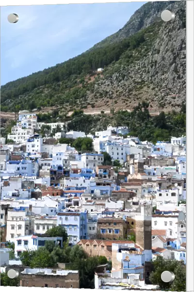View of the city, Chefchaouen (Chaouen), Tangeri-Tetouan Region, Rif Mountains, Morocco