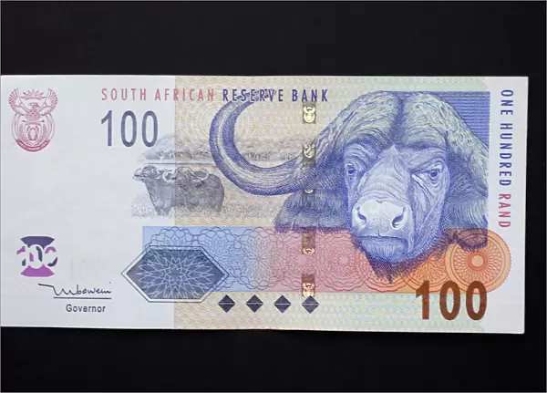 Africa, South Africa. Close-up of South African rand paper money