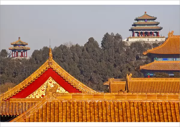 Jinshang Park Pavilions from Forbidden City Yellow Roofs GugongDecorations Emperor s