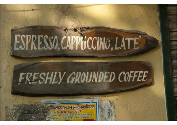 Cafe sign, Udaipur, Rajasthan, India