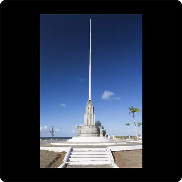 Cuba, Matanzas Province, Cardenas, Flagpole Monument, commemorates the first raising