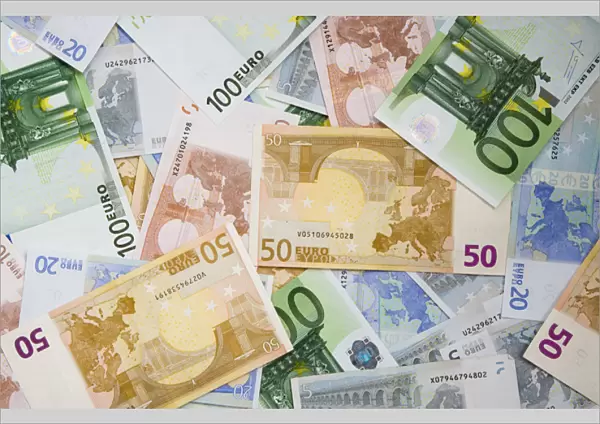 Montage of miscellaneous Euro currency. Credit as: Dennis Flaherty  /  Jaynes Gallery