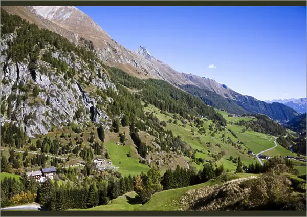 The valley Virgental, Tyrol, seen from village Hinterbichl Europe, central europe