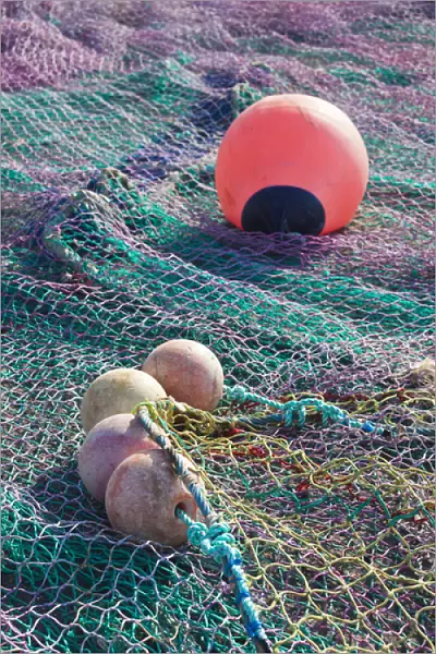 France, Normandy Region, Manche Department, Granville, port, fishing nets