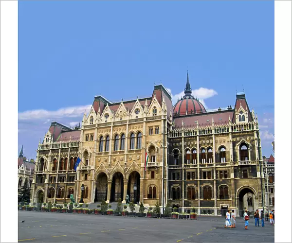 Hungary, Budapest, Parliament Building, view of the back