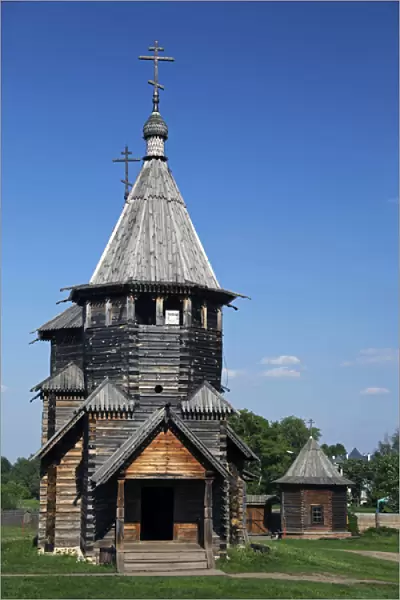 Europe, Russia, Suzdal. Church of the Resurrection at the Musem of wooden Architecture