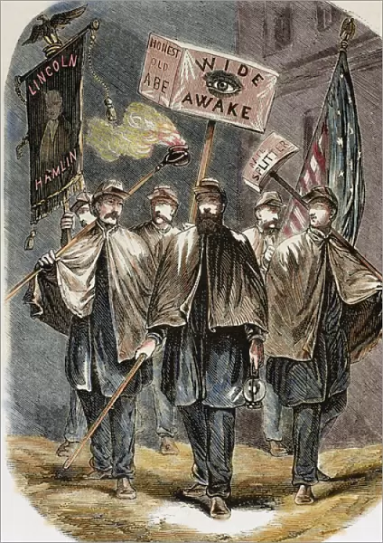 United States. Supporters of Abraham Lincoln, candidate of the Republican Party
