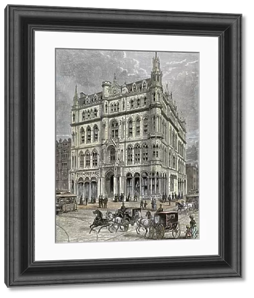 Masonic temple opened in 1867, at the intersection of Tremont Street and Boyleston Street