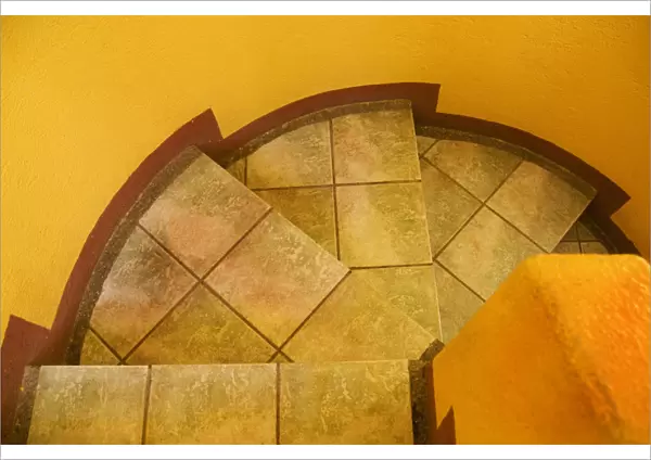 Mexico, San Miguel de Allende. Abstract pattern on stairs