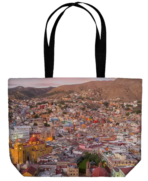 Mexico, Guanajuato. Panoramic overview of city
