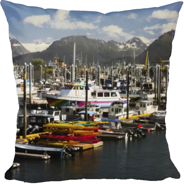 Port of Homer; Alaska; USA; with Kenai Mountains in the Background