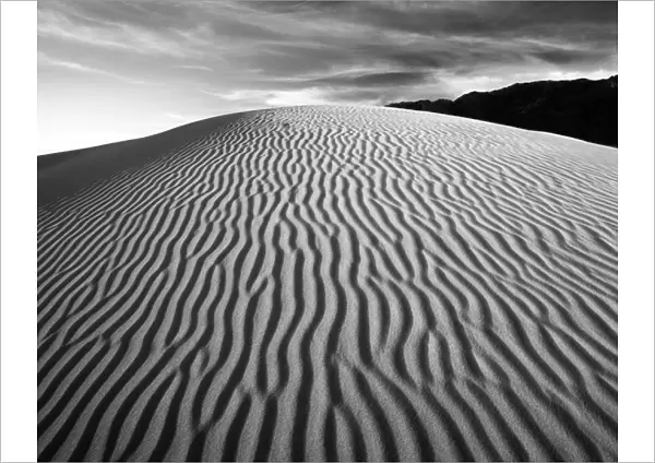 USA, California, Death Valley National Park, Mojave Desert, View of sand dunes at sunset