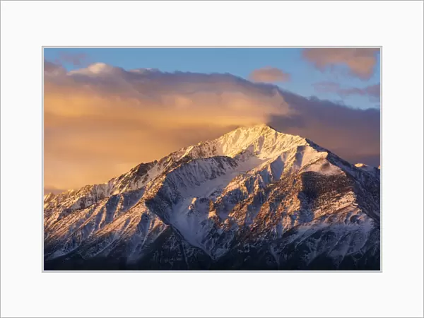 Winter sunrise on Mount Tom, Inyo National Forest, Sierra Nevada Mountains, California