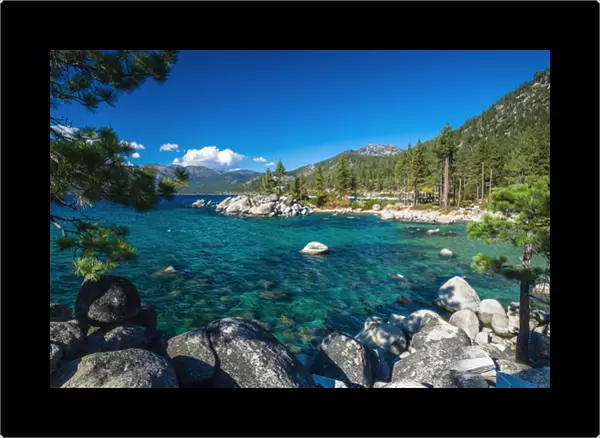Boulders and cove at Sand Harbor State Park, Lake Tahoe, Nevada, USA