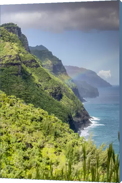 Hawaii, Kauai, Napali, Napali Coast State Park, Pacific Ocean, rainbow
