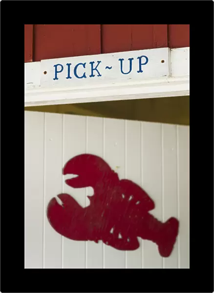 USA, Maine, Freeport, lobster pound sign