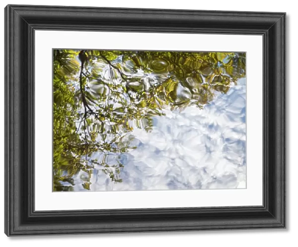 USA, New Hampshire, White Mountains, Reflections abstract