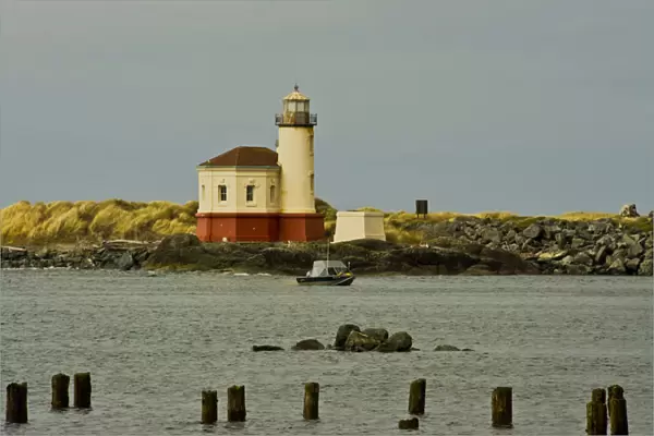 Coquille River Lighthouse, Coquille River, Bandon by the Sea, Oregon, USA
