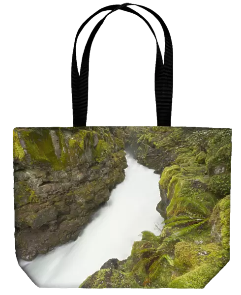 The upper Rogue river flows through a gorge, Oregon
