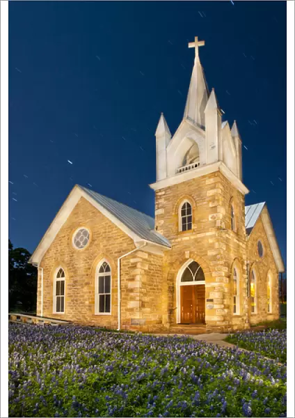 Hilda Methodist Church from 1862 near Mason, Texas