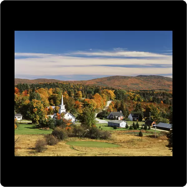 USA, Vermont, Northeast Kingdom, View of town Newark