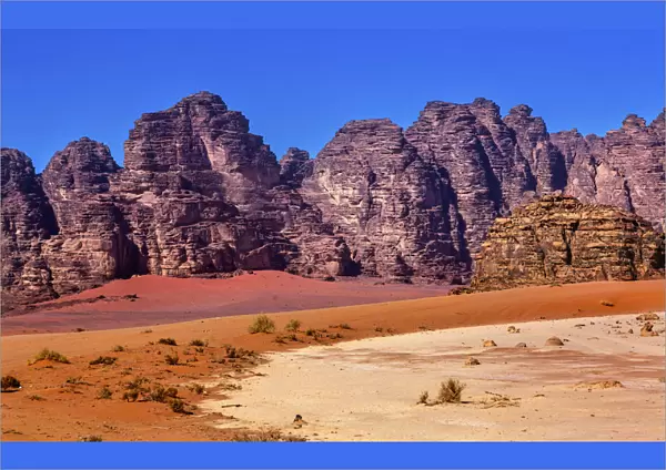 Orange Yellow Sand Rock Formation Wadi Rum Valley of the Moon Jordan