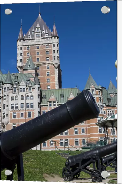 Canada, Quebec, Quebec City. Fairmont Hotel, Chateau Frontenac. View from Old Quebec City