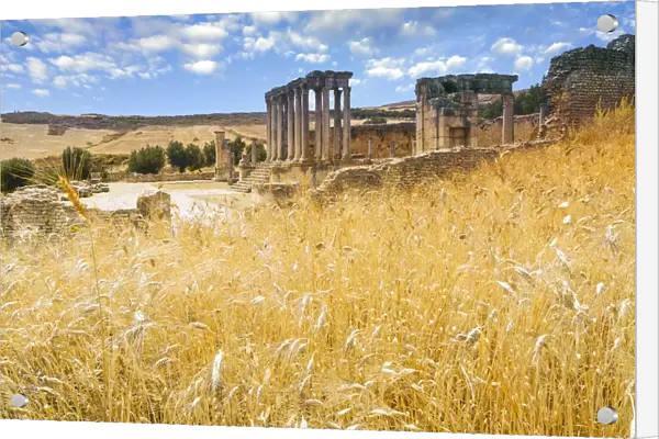 Roman Ruins Temple of Juno Caelestis, 3rd Century b. C. Dougga Archaeological Site