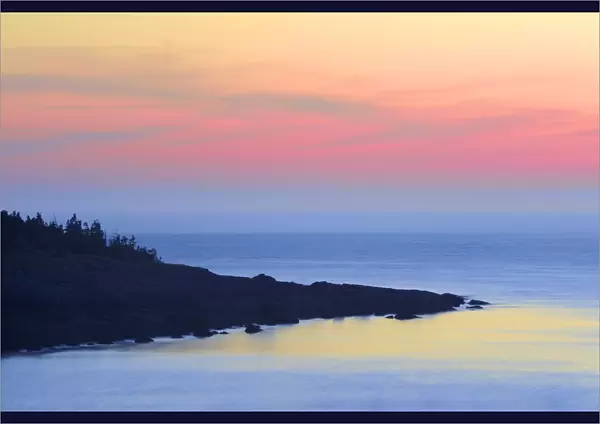 Canada, Nova Scotia, Whale Cove. Sunset on Bay of Fundy