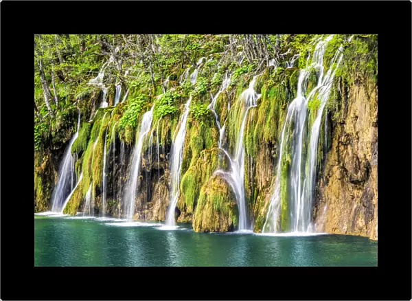 Croatia. National Park Plitvice Lakes, waterfalls in the Parco Nazionale dei laghi