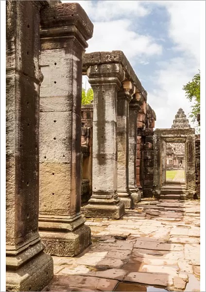 Thailand. Phimai Historical Park. Ruins of ancient Khmer temple complex