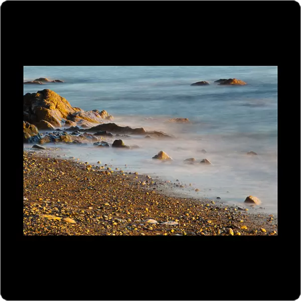 Seascape with long exposure at Browning Beach, Sechelt, British Columbia, Canada