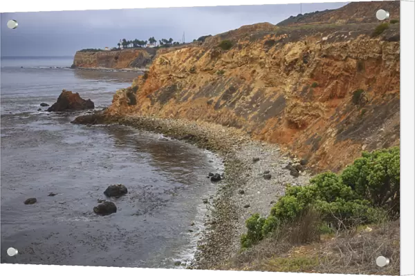 Dramatic stretch of beach is the San Pedro Bay, Southern California