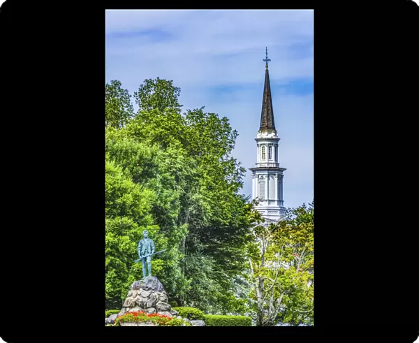 Lexington Minute Man Patriot Statue, Massachusetts. Site of April 19