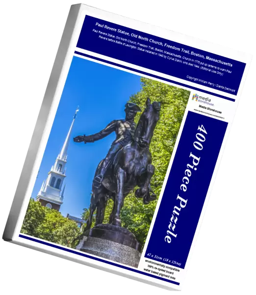 Paul Revere Statue, Old North Church, Freedom Trail, Boston, Massachusetts