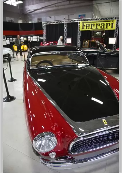 USA, California, San Diego. Balboa Park, San Diego Automotive Museum, vintage Ferrari exhibit