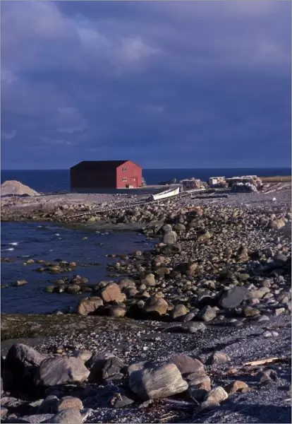 North America, Canada, Newfoundland, Gros Morne National Park, boat and boat house