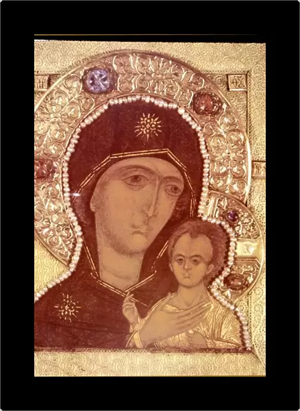 Petrovskaya Virgin and Child, 15th cent. RUSSIA. NOTE: This image avail. up to 100MB