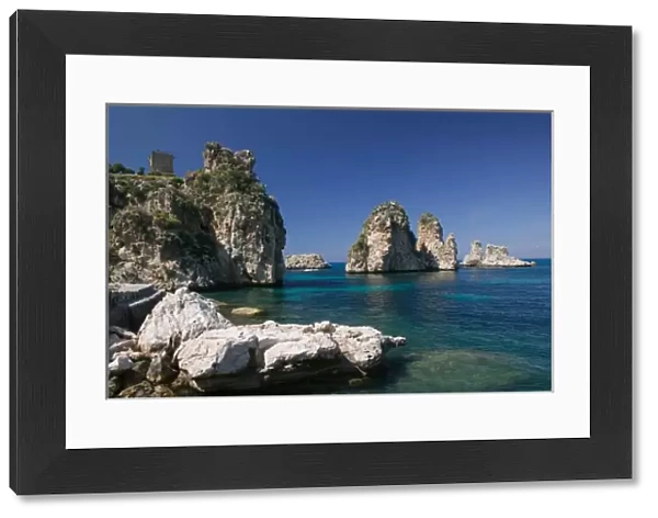 Italy, Sicily, Scopello, Rocks by Tonnara Scopello Beach
