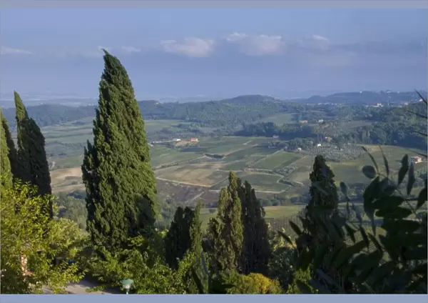 Italy, Tuscany, Montepulciano. View of the surrounding countryside