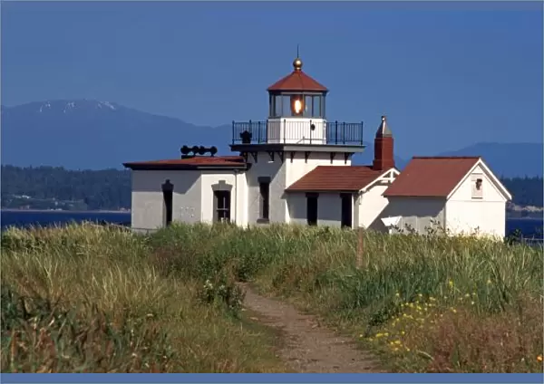 North America, USA, Washington, Seattle West Point lighthouse (1881) in Discovery Park