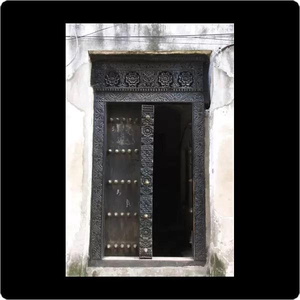 Tanzania: Zanzibar, StoneTown, Arab style door along the Mizingani Road
