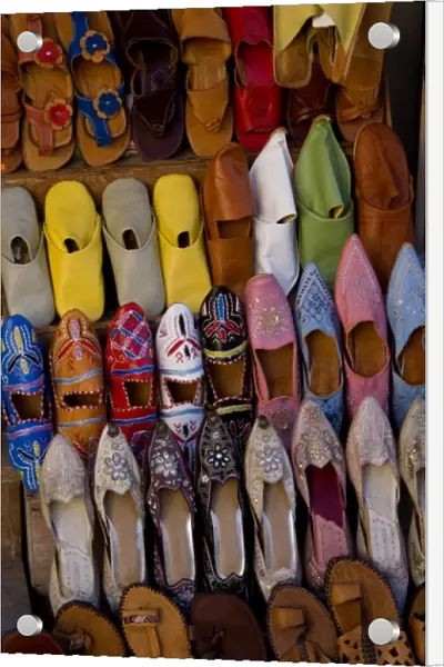 Shoes for sale in Sidi Bou Said area of Tunis Tunisia in Northern Africa as this