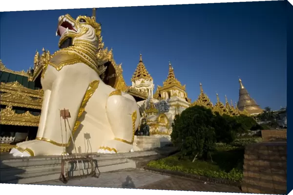 Asia, Myanmar, Yangon. Golden stupa of Shwedagon Pagoda